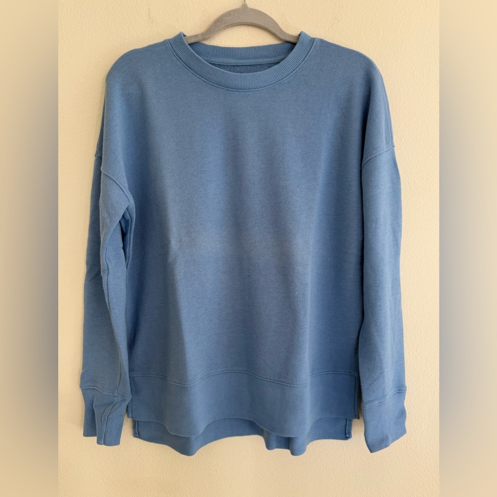 Time and Tru Light Blue Oversized Sweatshirt